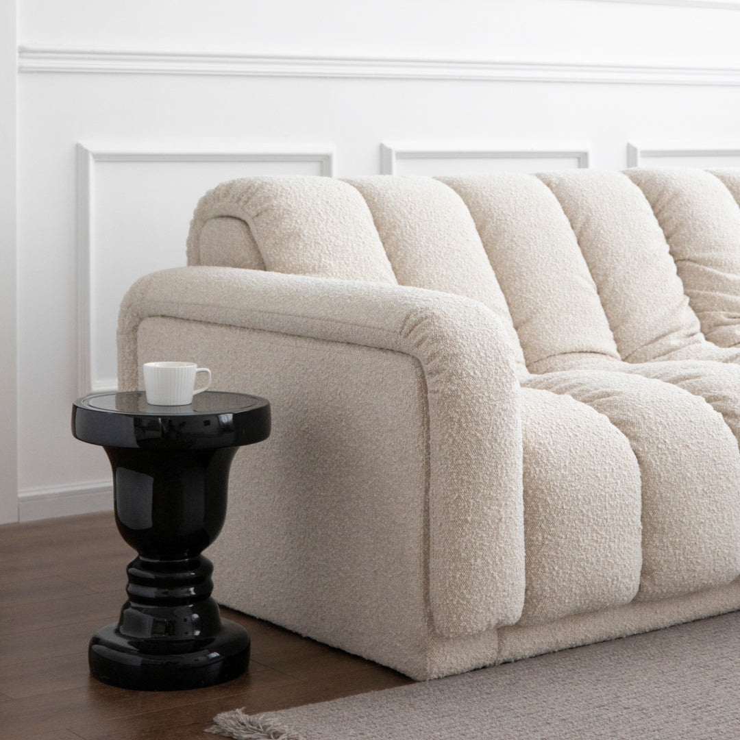 Canapé 3 places bouclé crème | Grado Pan Flute