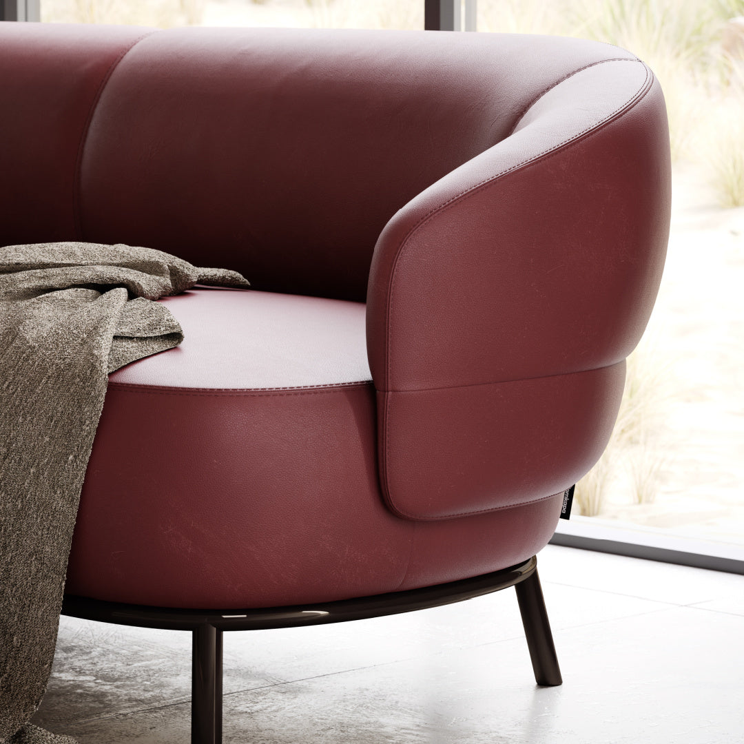 Canapé 2 places en tissu marron | Domkapa Juliet