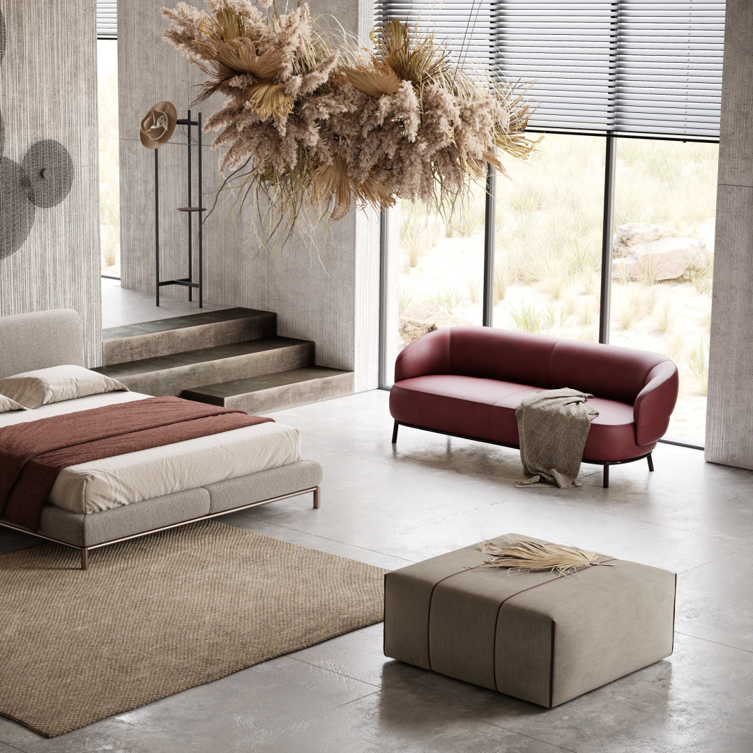 Fauteuil en cuir bleu | Domkapa Juliet