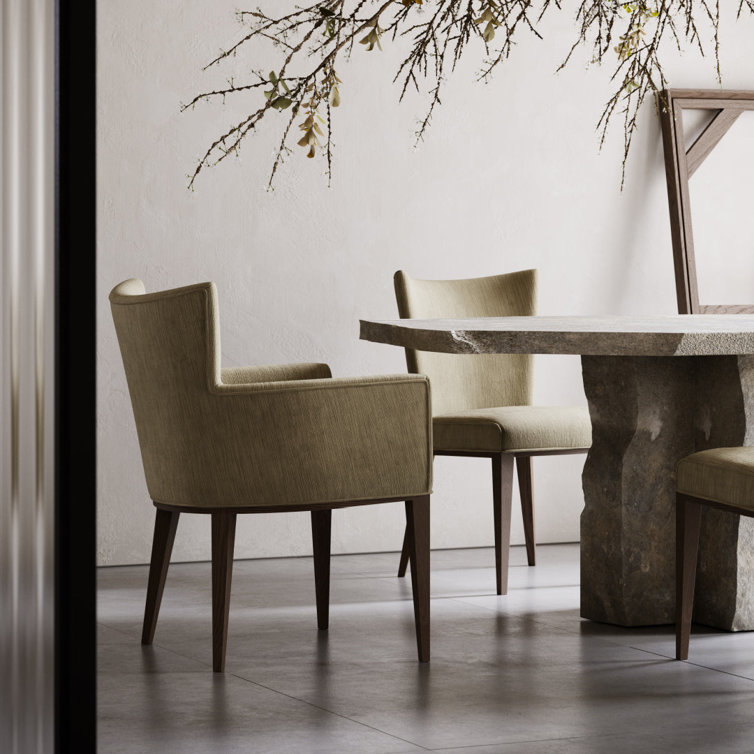 Silla de comedor de terciopelo gris | Domkapa Vianna