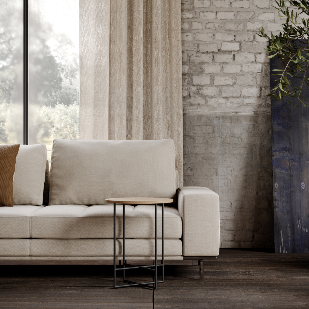 Canapé 3 places en tissu marron | Domkapa Parker