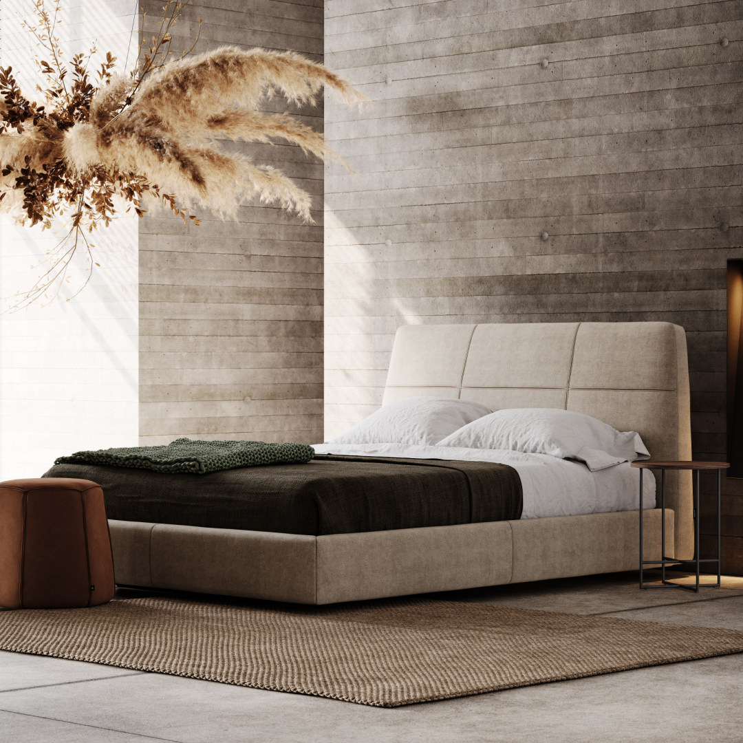 Lit en microfibre verte | Domkapa Shelby