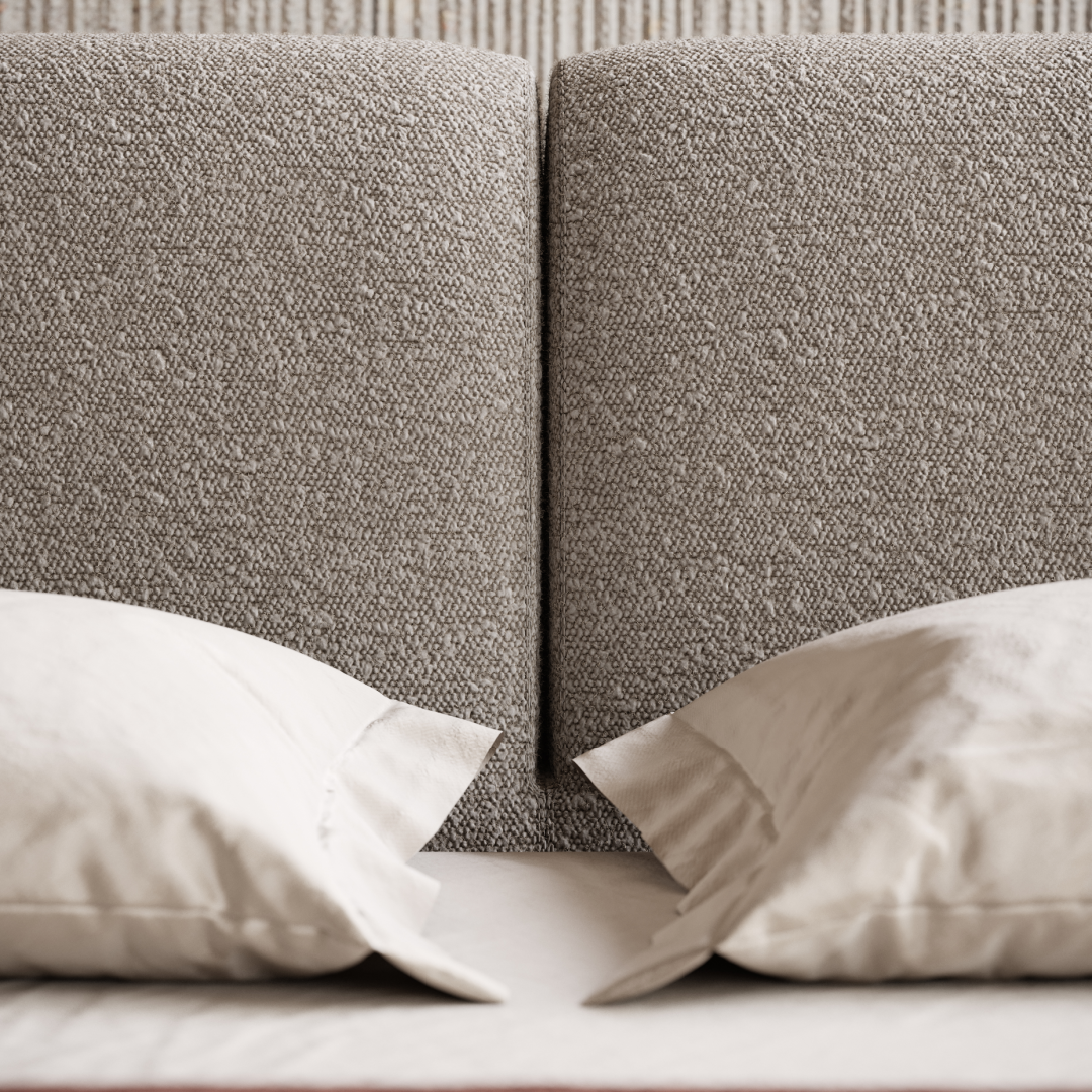 Lit en microfibre grise | Domkapa Margot