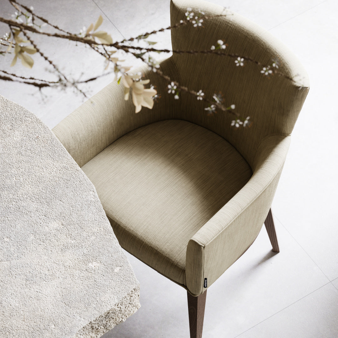 Silla de comedor de terciopelo gris | Domkapa Vianna