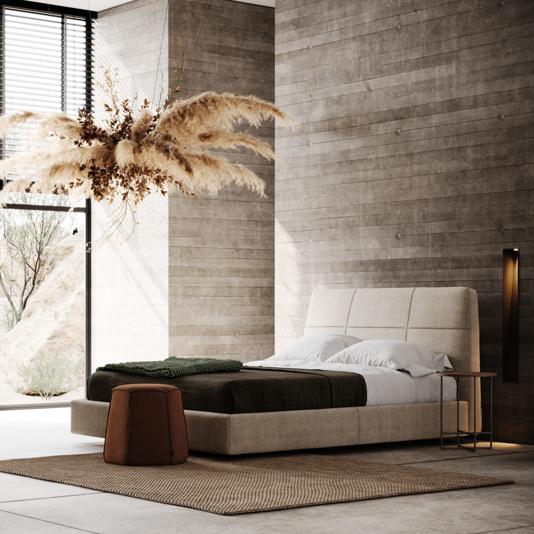 Lit en microfibre verte | Domkapa Shelby