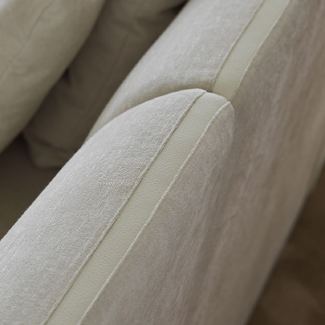 Canapé 4 places en chenille ivoire | Grado Halle