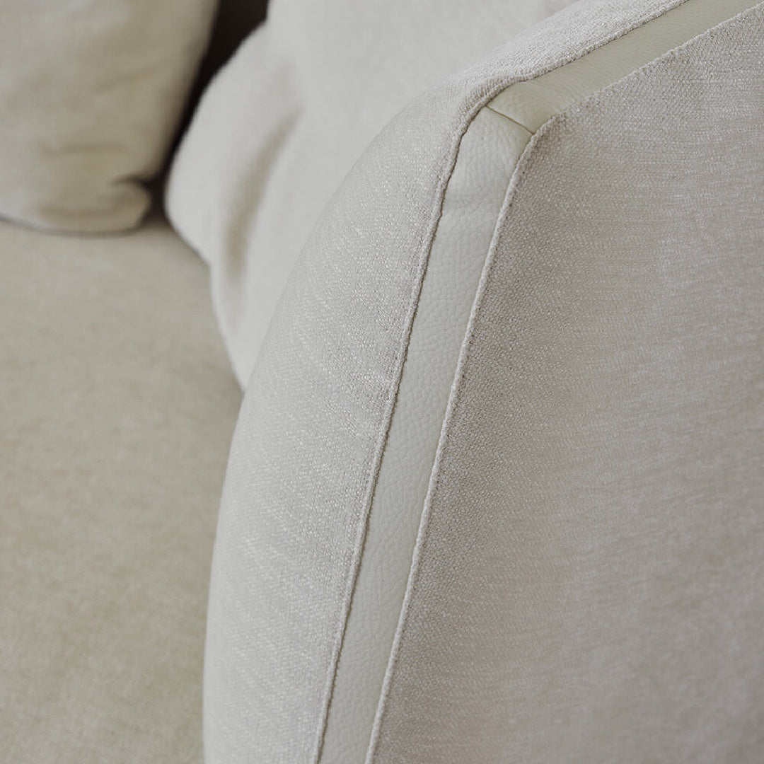 Canapé 4 places en chenille ivoire | Grado Halle