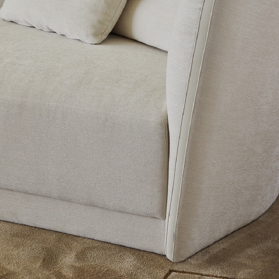 Canapé 4 places en chenille ivoire | Grado Halle