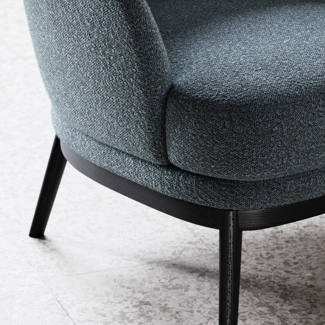 Fauteuil en microfibre moutarde | Domkapa Ruth