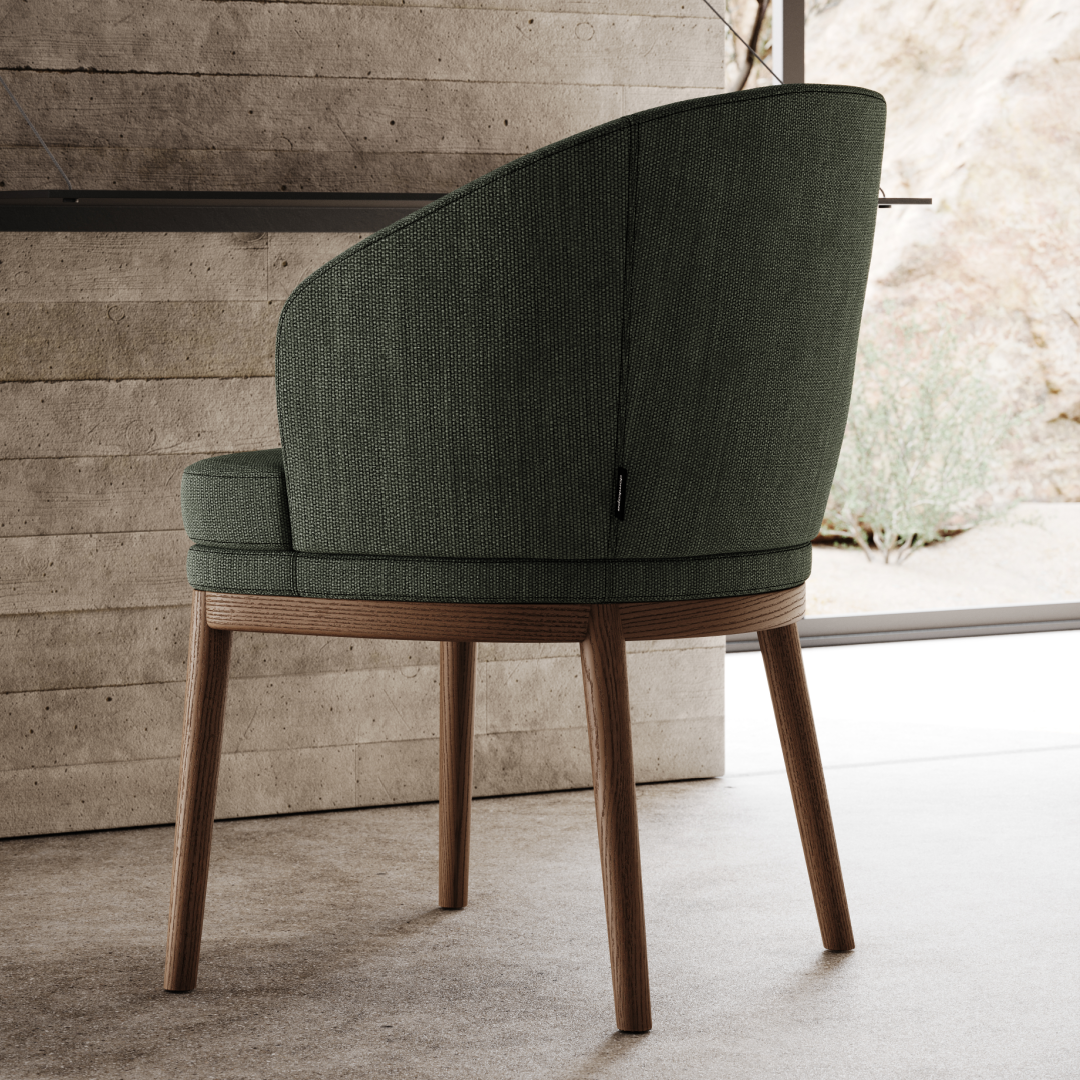 Chaise de salle à manger en tissu rose | Domkapa Ruth