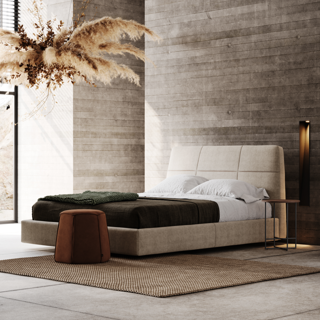 Lit en microfibre verte | Domkapa Shelby