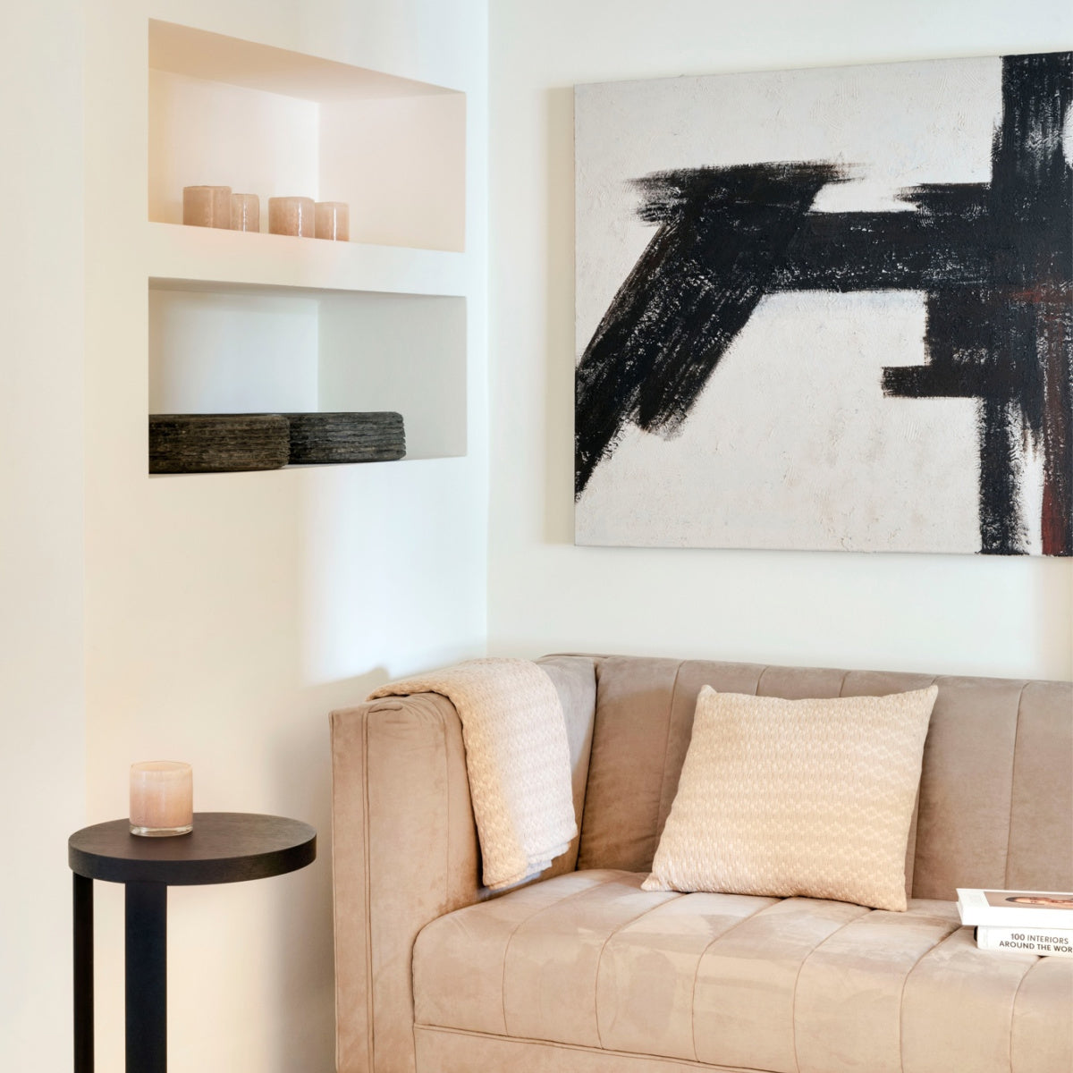 Peinture sur toile noir et blanc | Dôme Deco Instinct | REMO, mobilier et décoration d'intérieur