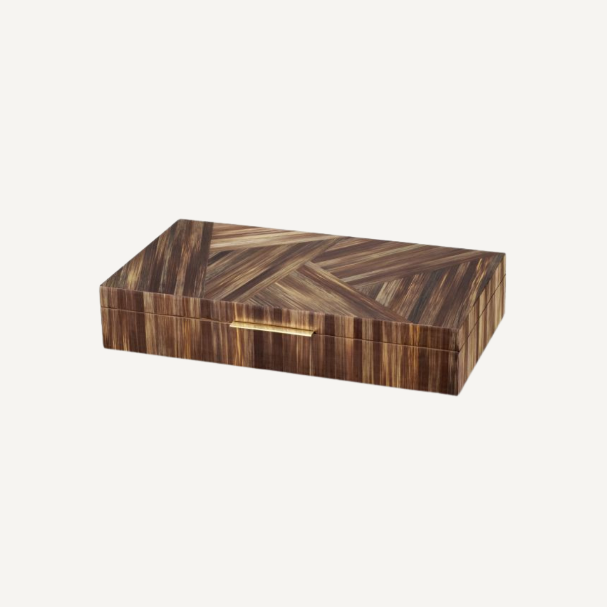 Boîte en bois de paille marron | Eichholtz Harvard | REMO-HOME, mobilier et décoration d'intérieur