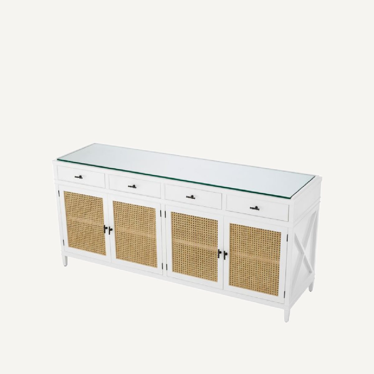 Buffet en bois blanc et rotin | Eichholtz Bahamas | REMO-HOME, mobilier et décoration d'intérieur