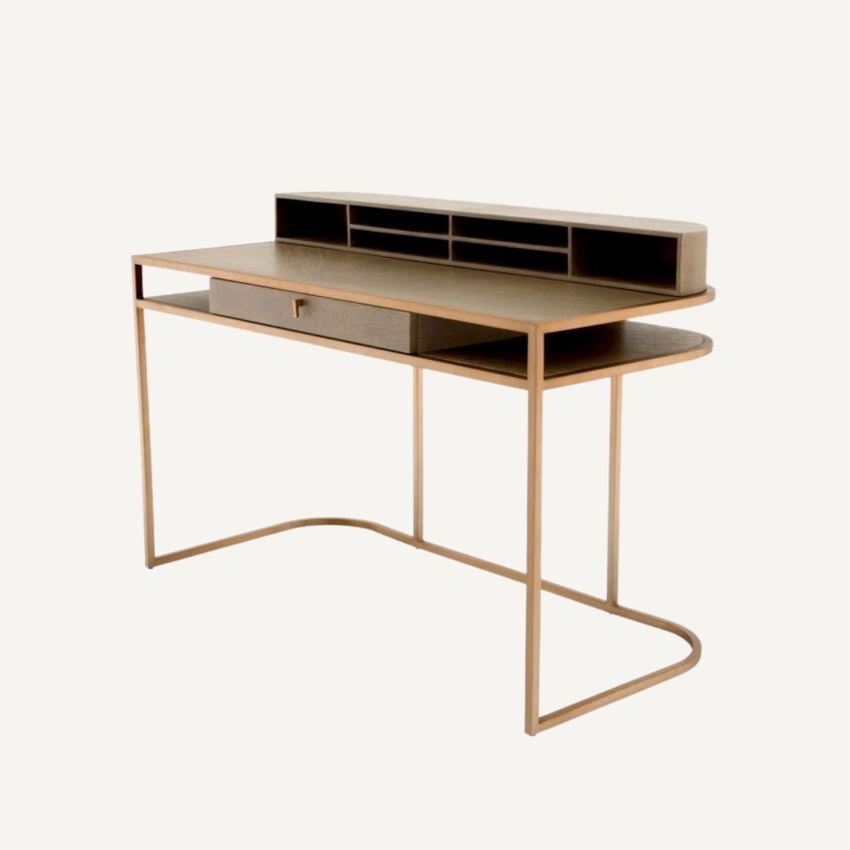 Bureau en chêne blanchi et laiton brossé | Eichholtz Highland | REMO-HOME, mobilier et décoration d'intérieur