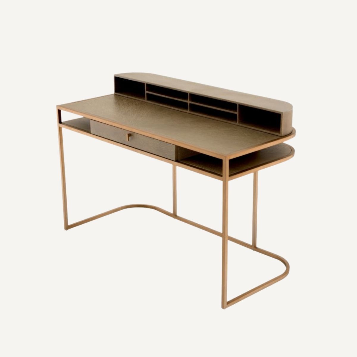 Bureau en chêne blanchi et laiton brossé | Eichholtz Highland | REMO-HOME, mobilier et décoration d'intérieur