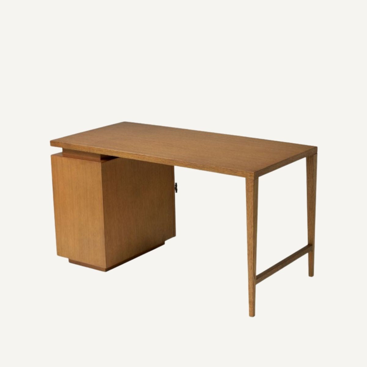 Bureau en chêne marron et rotin | Eichholtz Borchard | REMO-HOME, mobilier et décoration d'intérieur