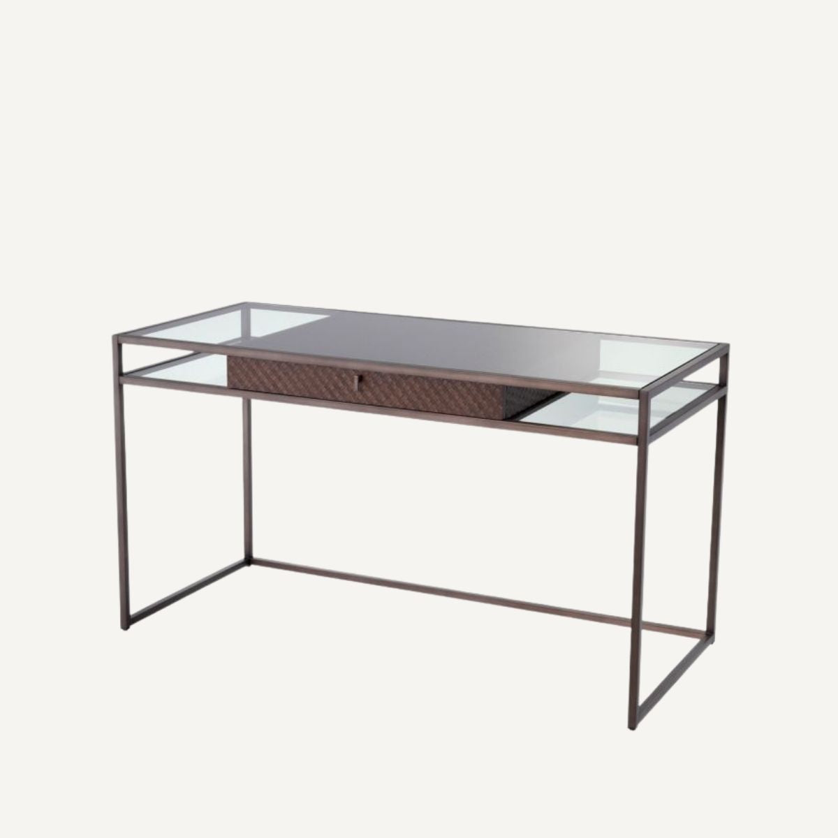 Bureau en chêne tressé et bronze | Eichholtz Napa Valley | REMO-HOME, mobilier et décoration d'intérieur