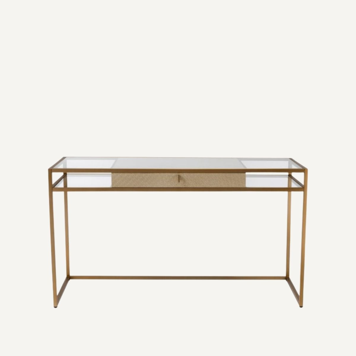 Bureau en chêne tressé et laiton brossé | Eichholtz Napa Valley | REMO-HOME, mobilier et décoration d'intérieur