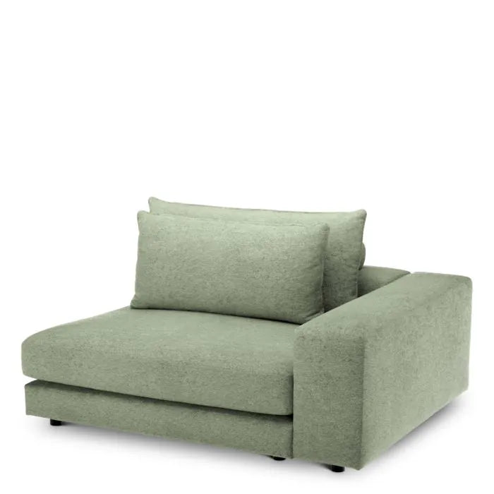 Module d'angle droit en tissu Montier turquoise | Eichholtz Lounge Club L