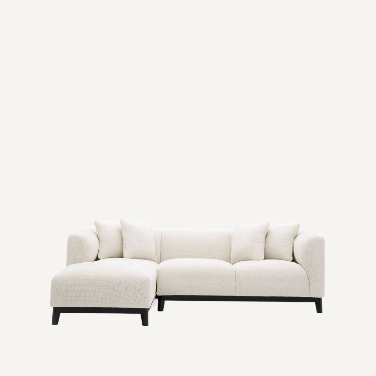 Canapé 2-3 places avec méridienne en tissu blanc cassé | Eichholtz Corso Left | REMO-HOME, mobilier et décoration d'intérieur