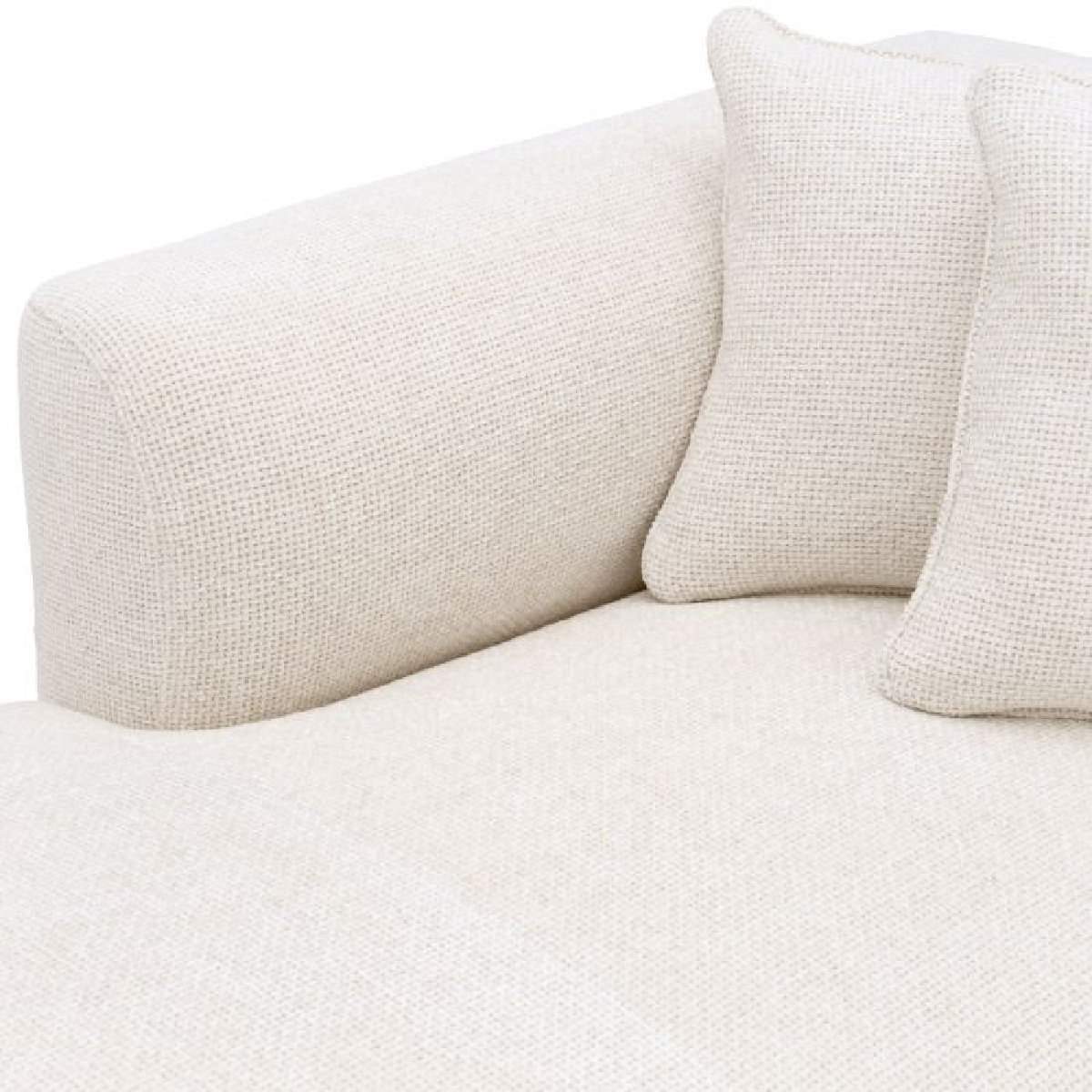 Canapé 2-3 places avec méridienne en tissu blanc cassé | Eichholtz Corso Left | REMO-HOME, mobilier et décoration d'intérieur