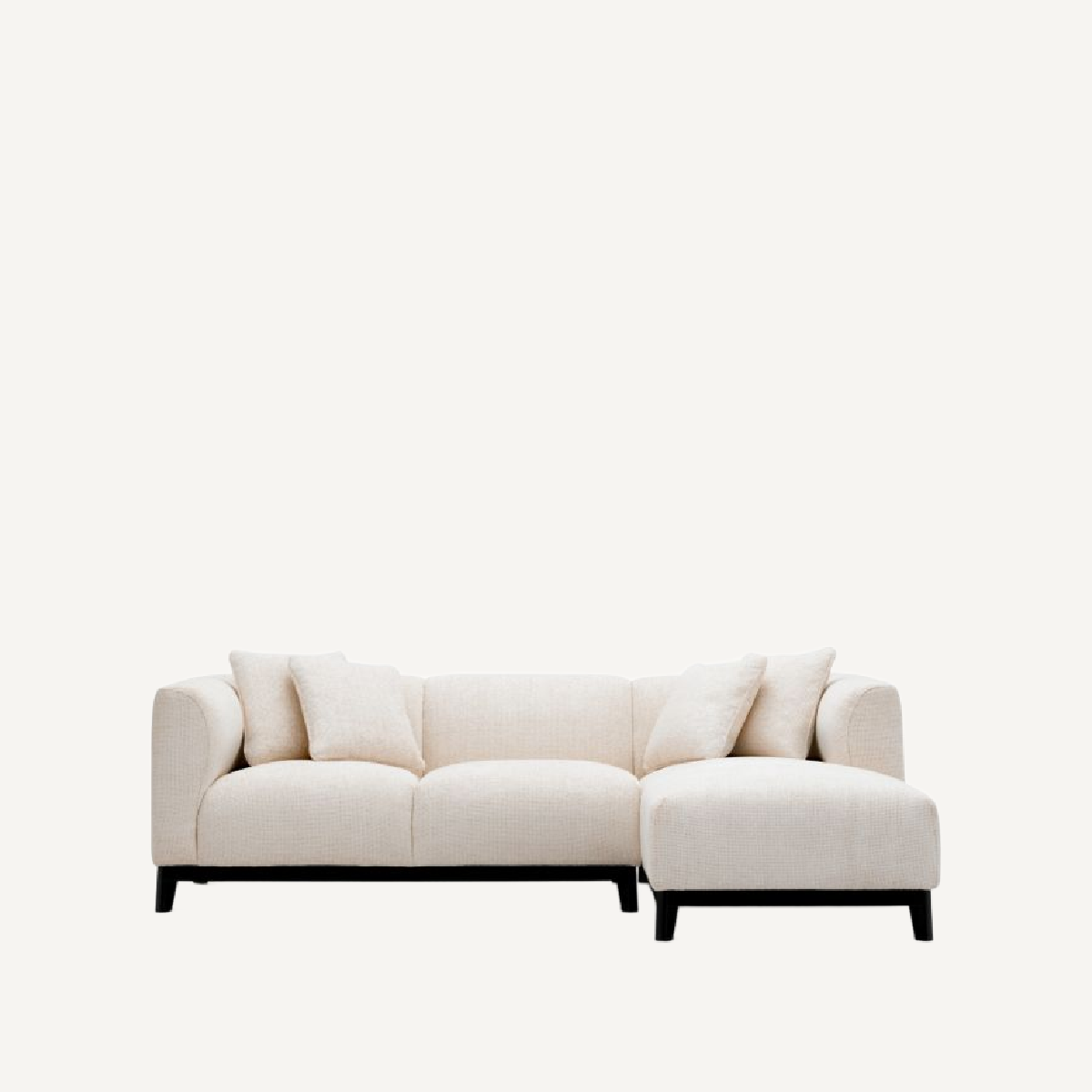 Canapé 2-3 places avec méridienne en tissu blanc cassé | Eichholtz Corso Right | REMO-HOME, mobilier et décoration d'intérieur