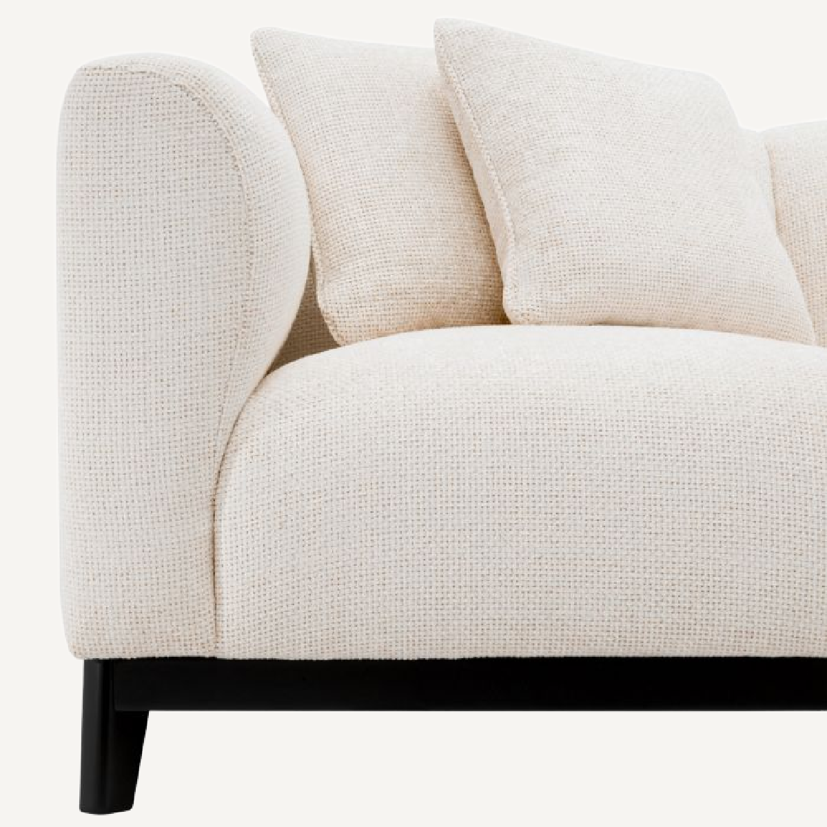 Canapé 2-3 places avec méridienne en tissu blanc cassé | Eichholtz Corso Right | REMO-HOME, mobilier et décoration d'intérieur