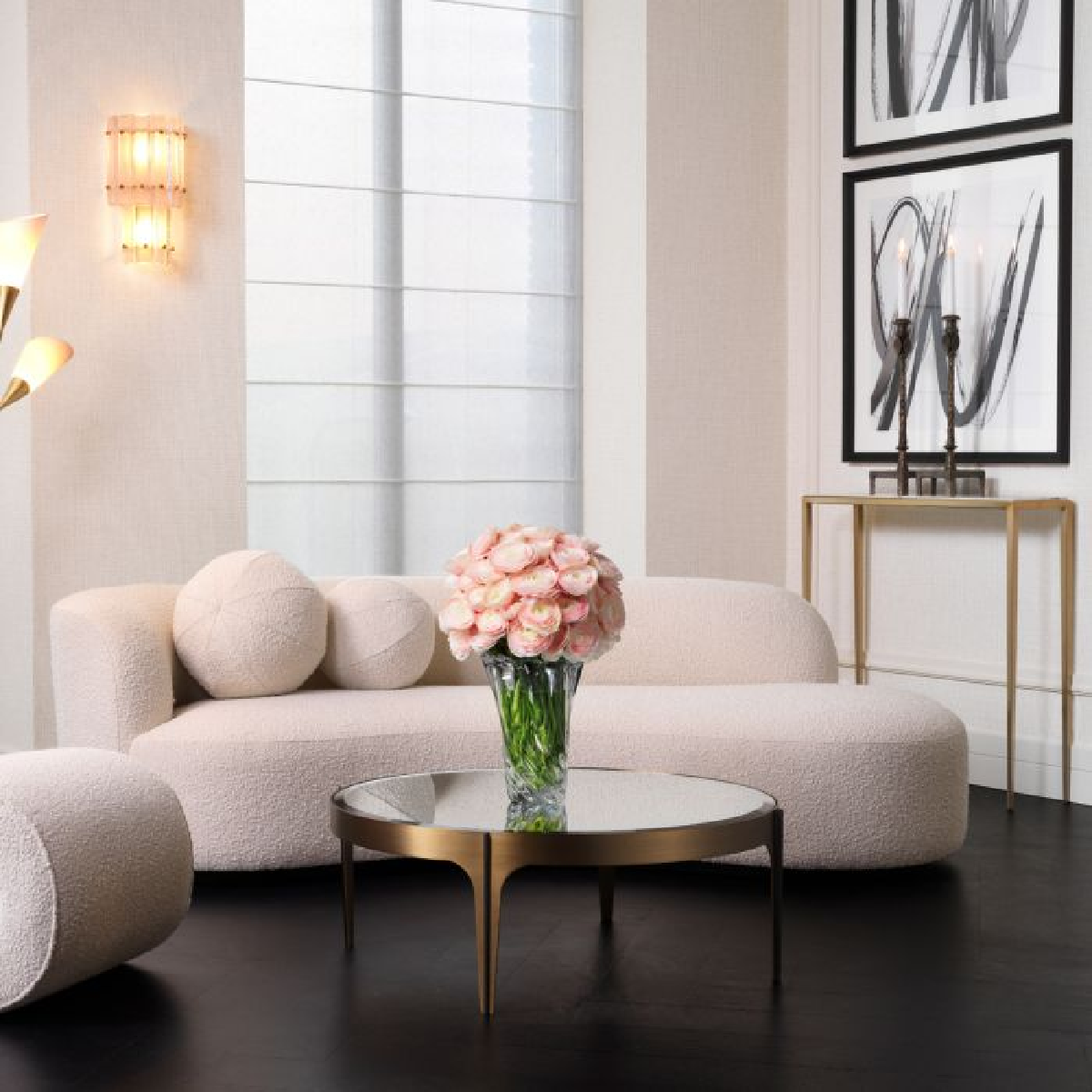 Canapé 2-3 places bouclé crème | Eichholtz Morten | REMO-HOME, mobilier et décoration d'intérieur