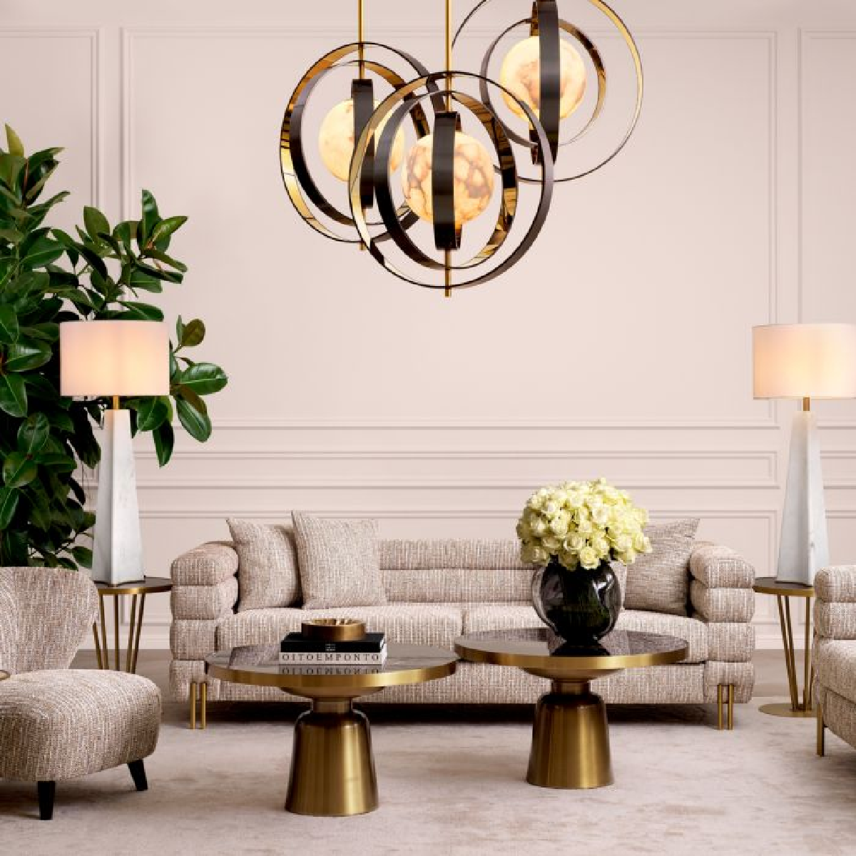 Canapé 2-3 places en tissu Mademoiselle beige | Eichholtz York | REMO-HOME, mobilier et décoration d'intérieur