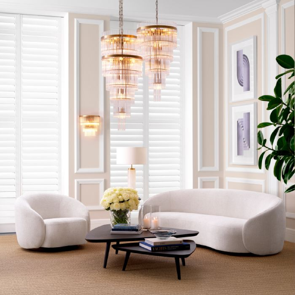 Canapé 2-3 places en tissu blanc cassé | Eichholtz Amore | REMO-HOME, mobilier et décoration d'intérieur