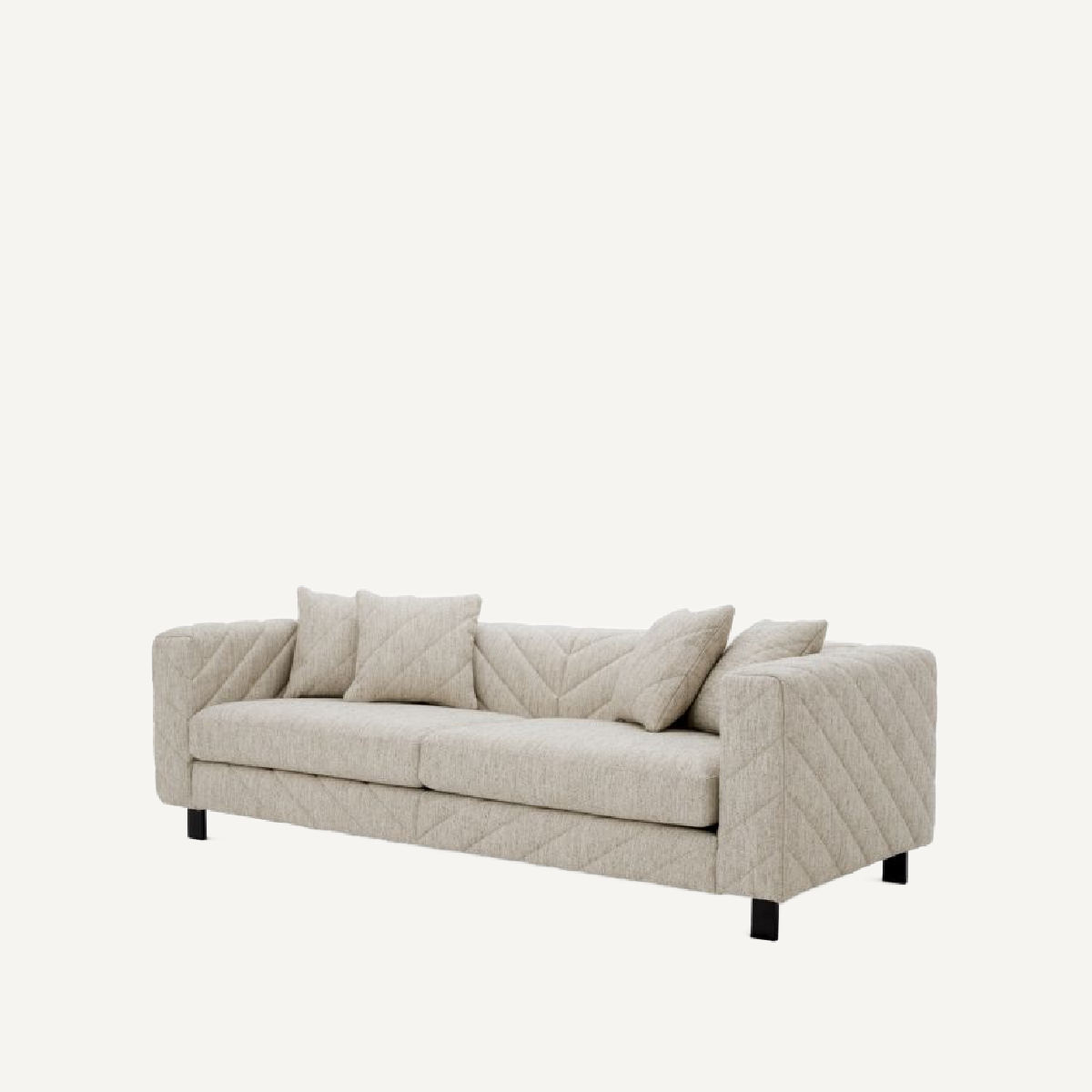 Canapé 2-3 places en tissu greige | Eichholtz Avellino | REMO-HOME, mobilier et décoration d'intérieur