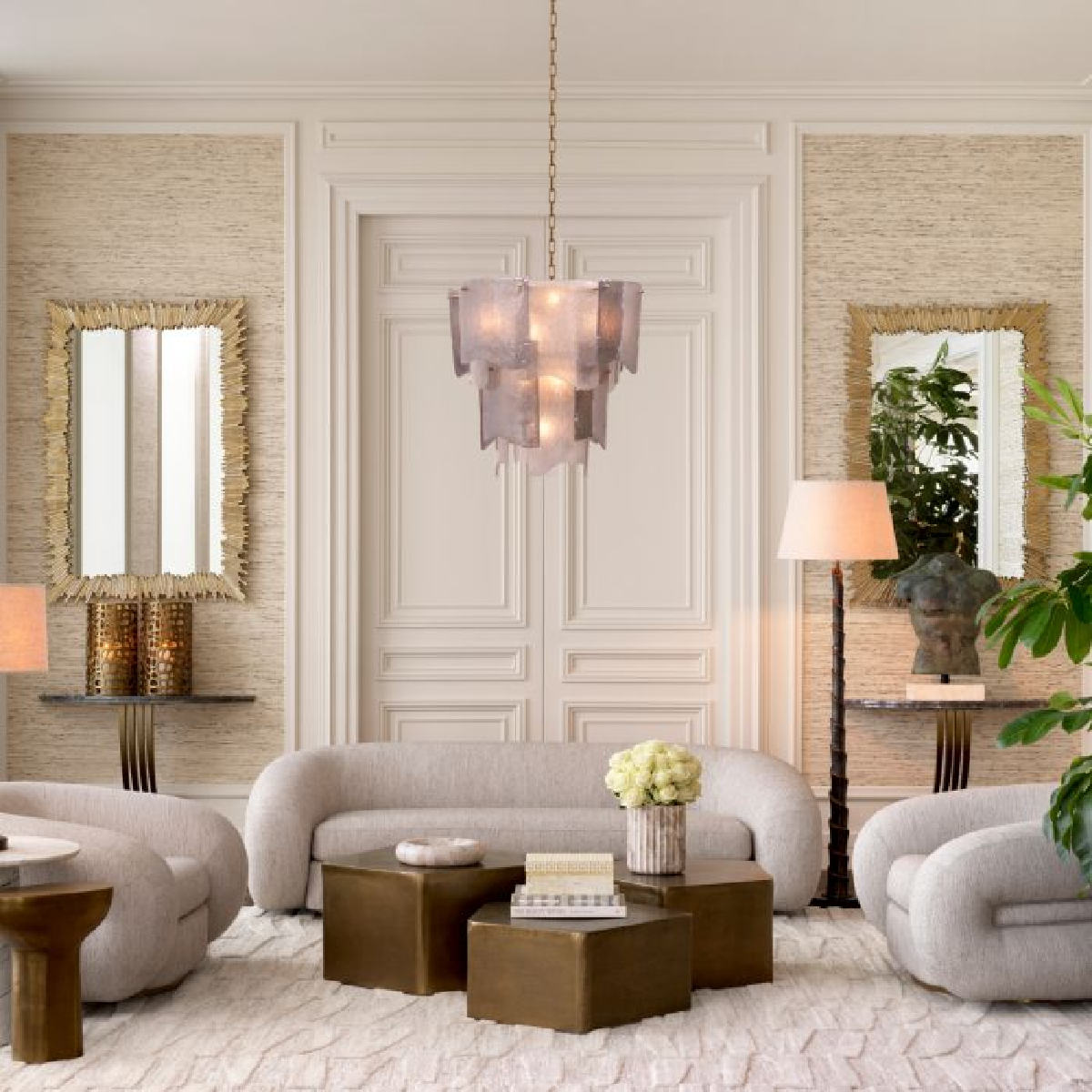 Canapé 2-3 places en tissu greige | Eichholtz Cosenza | REMO-HOME, mobilier et décoration d'intérieur