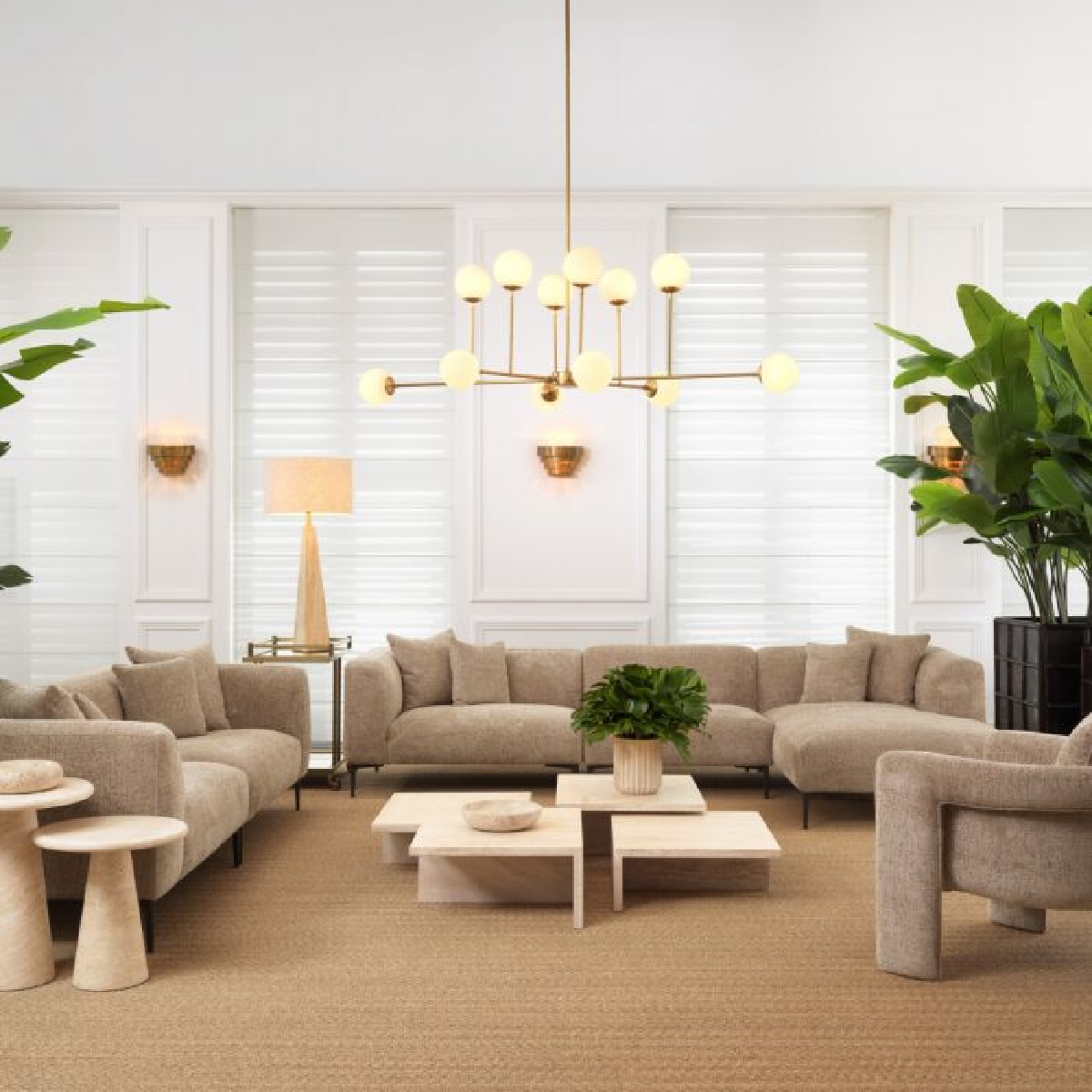Canapé 2-3 places en tissu sable | Eichholtz Firenze | REMO-HOME, mobilier et décoration d'intérieur