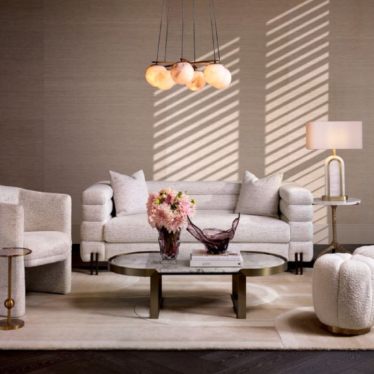 Canapé 2 places en tissu blanc cassé | Eichholtz York S | REMO-HOME, mobilier et décoration d'intérieur