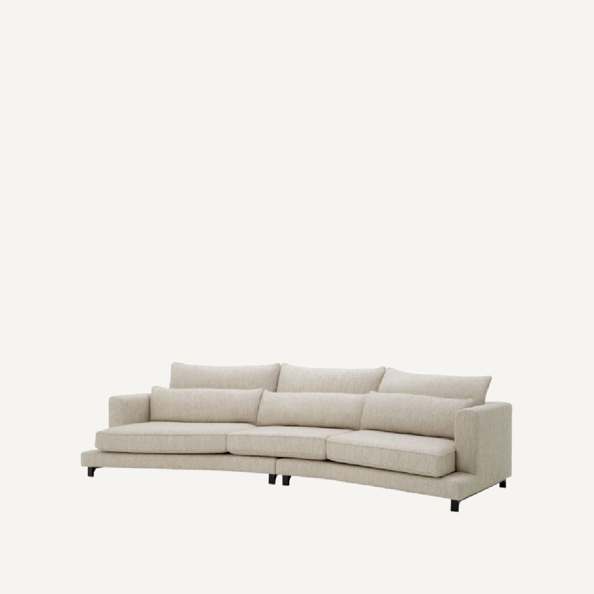 Canapé 3-4 places en tissu greige | Eichholtz Savarana | REMO-HOME, mobilier et décoration d'intérieur