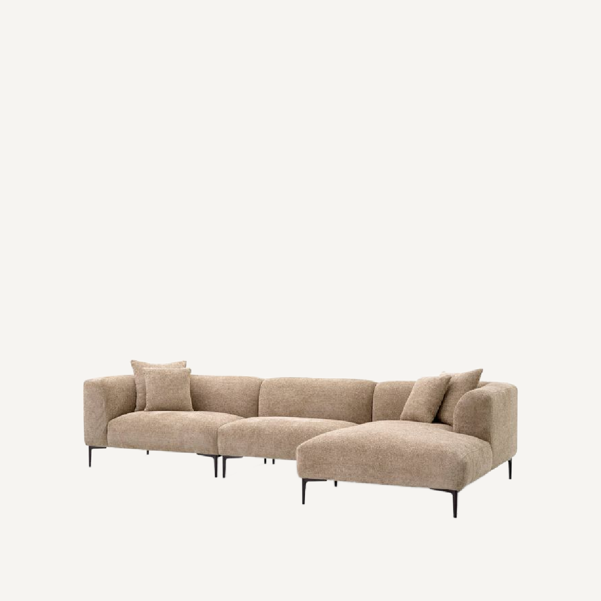 Canapé 3 places avec méridienne en tissu sable | Eichholtz Firenze | REMO-HOME, mobilier et décoration d'intérieur