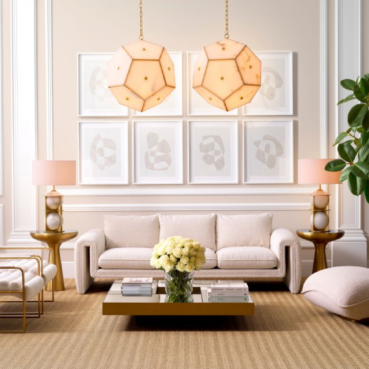 Canapé 3 places bouclé crème | Eichholtz Tondo | REMO-HOME, mobilier et décoration d'intérieur