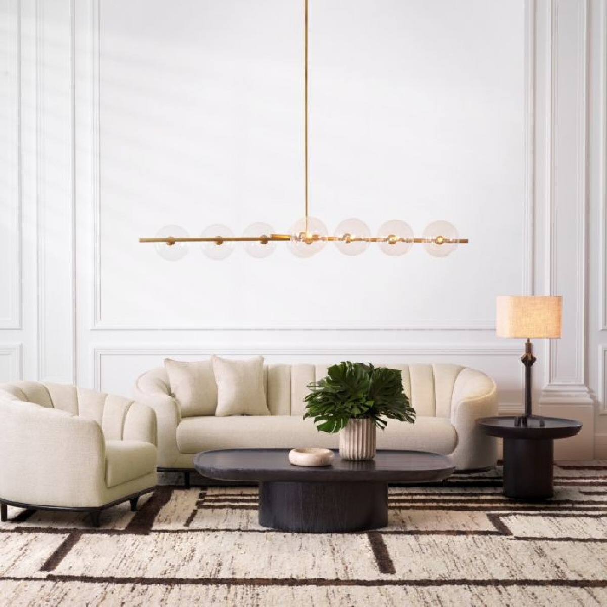Canapé 3 places en tissu beige | Eichholtz Agostino | REMO-HOME, mobilier et décoration d'intérieur