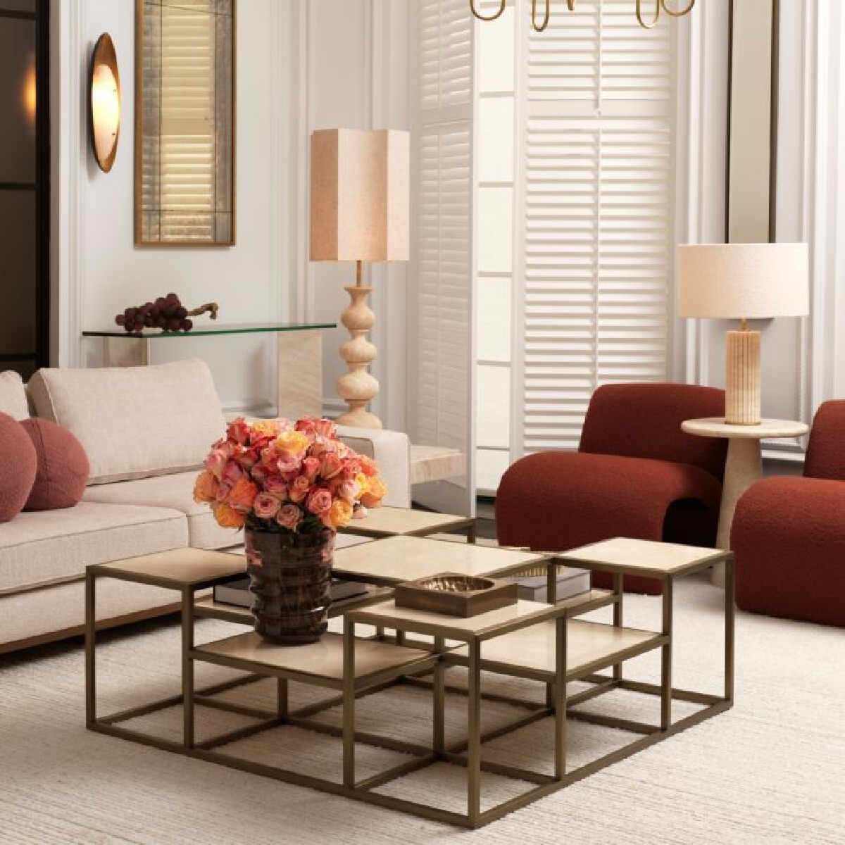 Canapé 3 places en tissu beige | Eichholtz Aurora L | REMO-HOME, mobilier et décoration d'intérieur