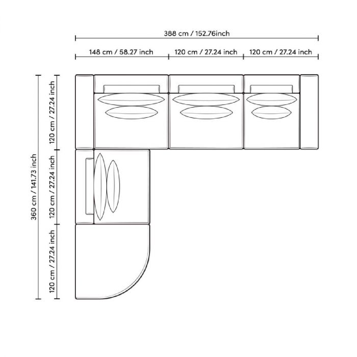 Canapé 6 places en tissu beige | Eichholtz Lounge Club| REMO-HOME, mobilier et décoration d'intérieur