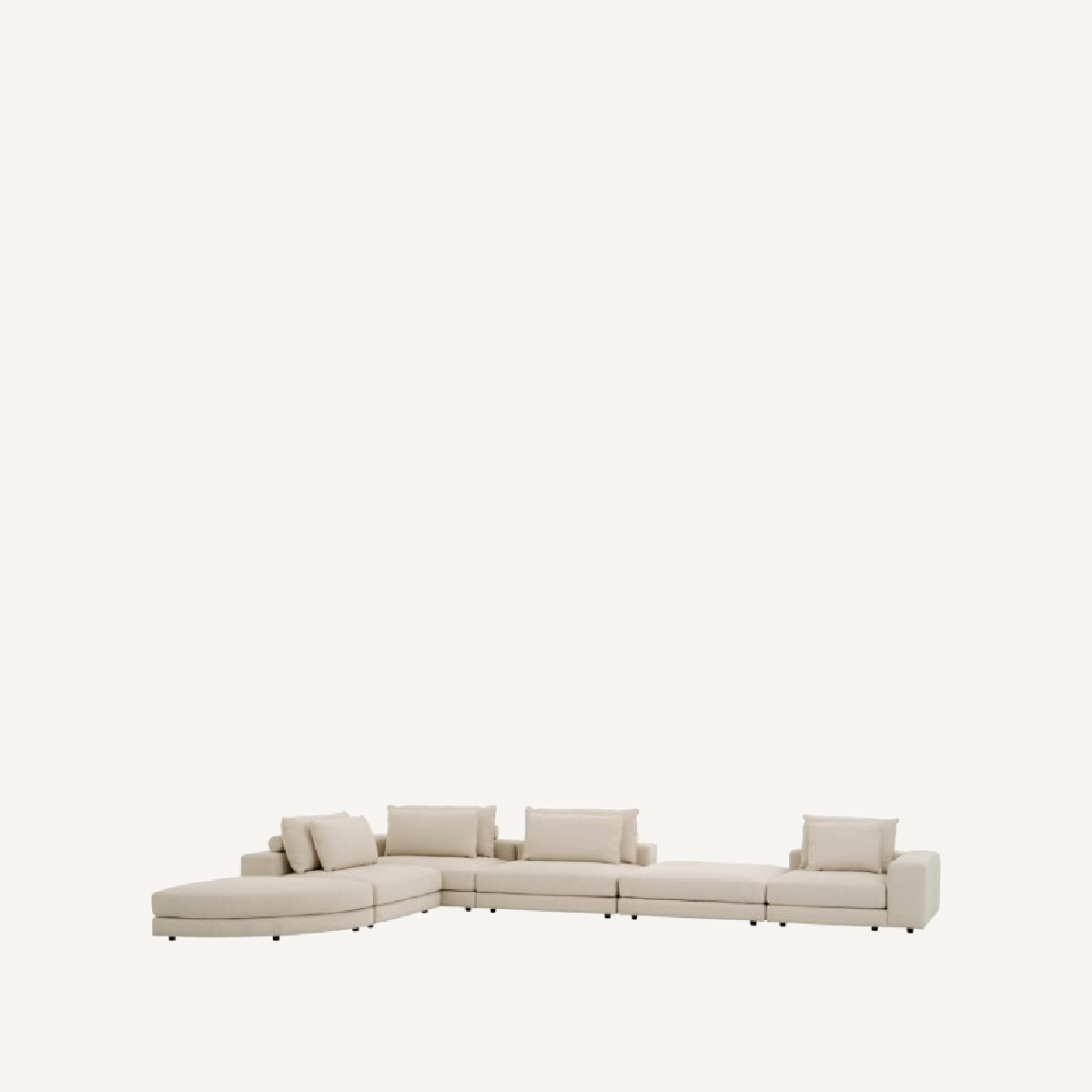 Canapé 6 places en tissu beige | Eichholtz Lounge Club| REMO-HOME, mobilier et décoration d'intérieur