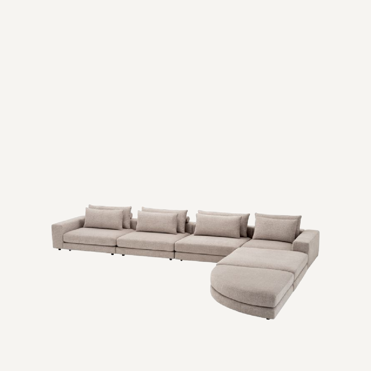 Canapé 6 places en tissu greige | Eichholtz Lounge Club | REMO-HOME, mobilier et décoration d'intérieur
