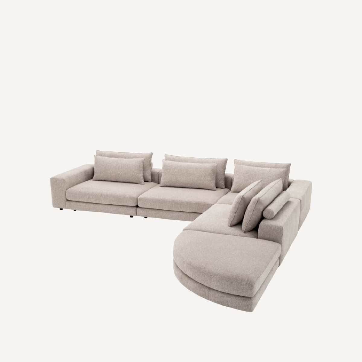 Canapé 6 places en tissu greige | Eichholtz Lounge Club | REMO-HOME, mobilier et décoration d'intérieur