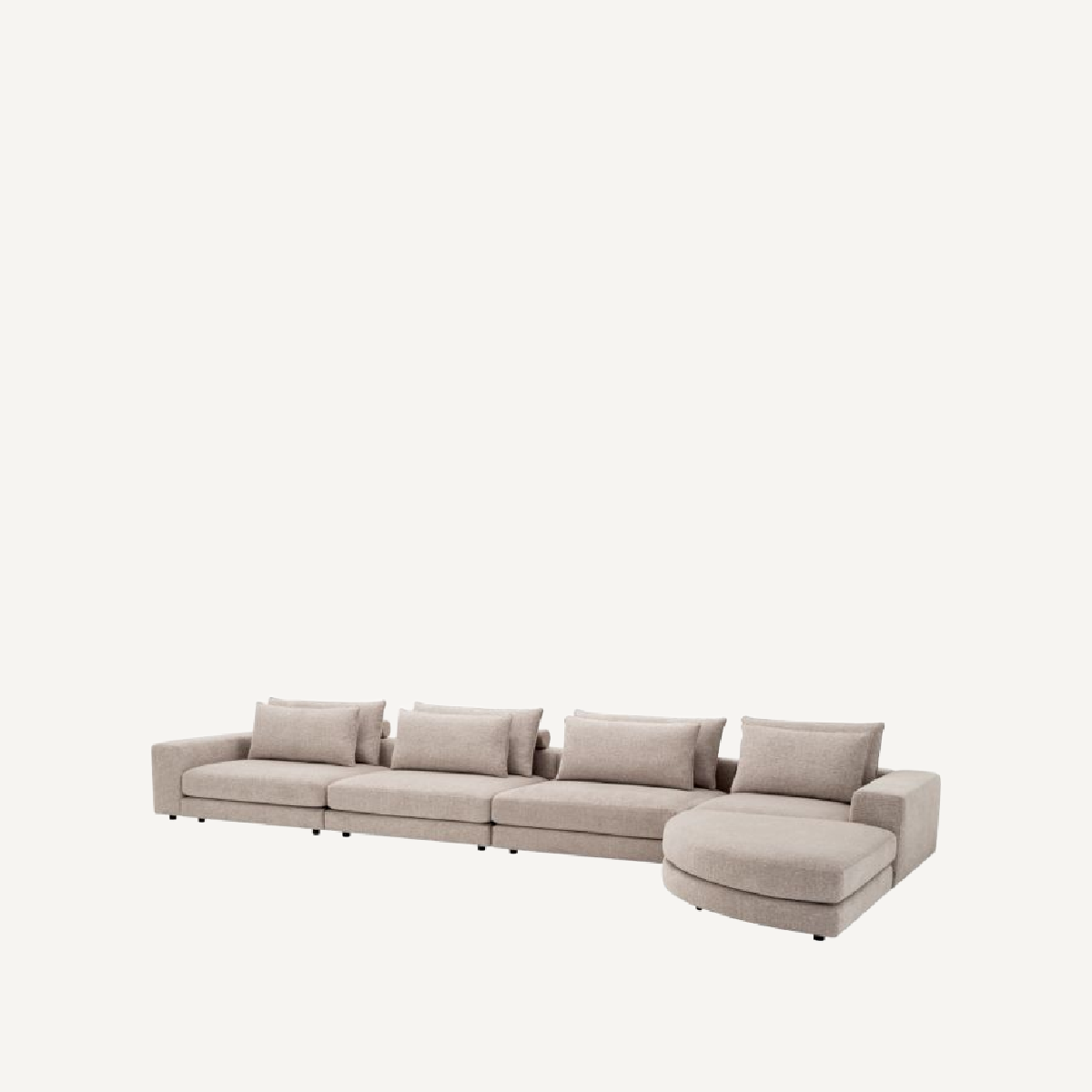 Canapé 6 places en tissu greige | Eichholtz Lounge Club | REMO-HOME, mobilier et décoration d'intérieur
