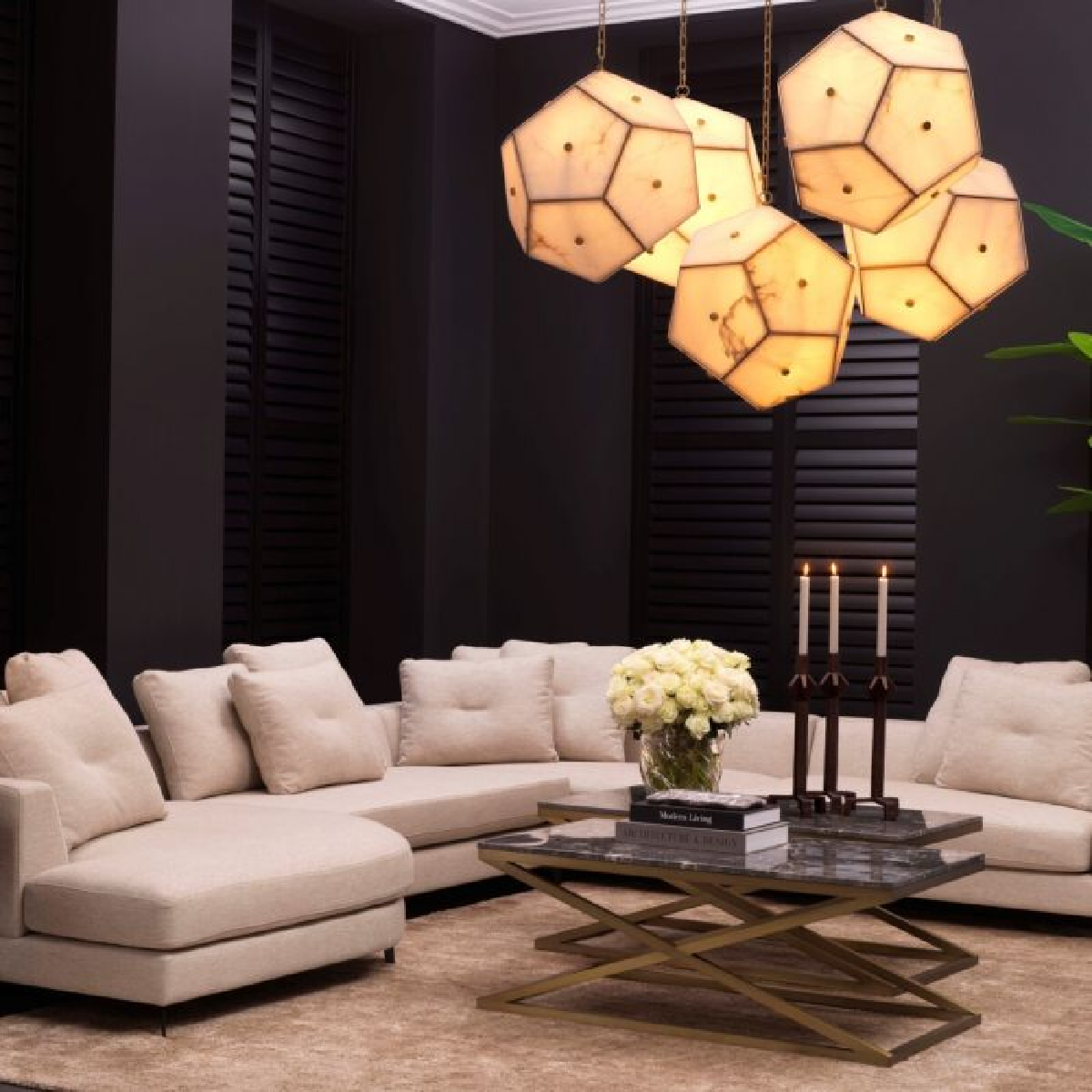 Canapé 6 places en tissu sable | Eichholtz Moderno L | REMO-HOME, mobilier et décoration d'intérieur