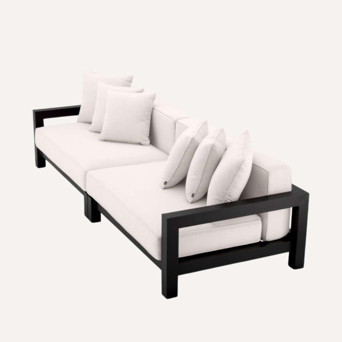 Canapé d'extérieur 3-4 places en métal noir | Eichholtz Cap-Antibes | REMO-HOME, mobilier et décoration d'intérieur