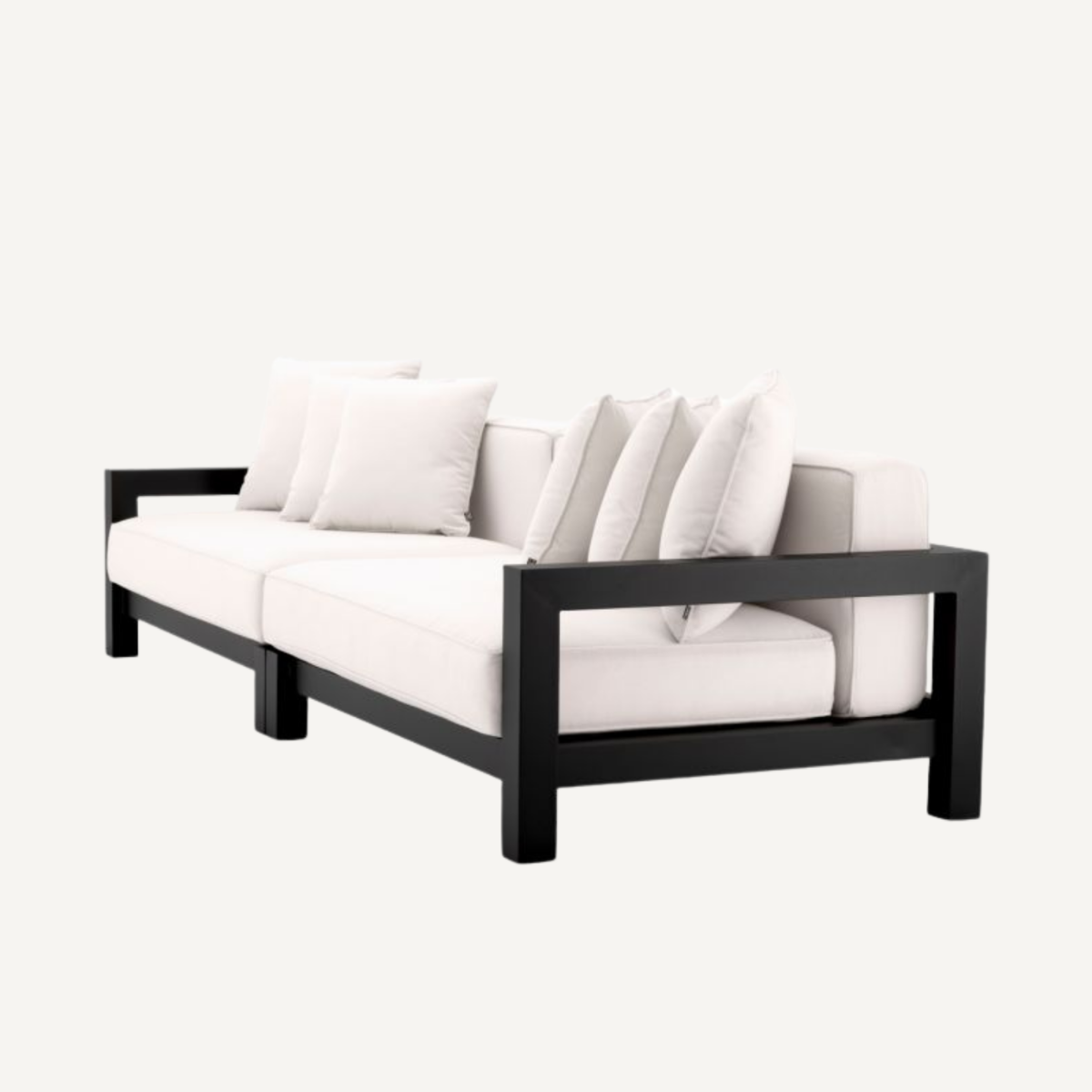 Canapé d'extérieur 3-4 places en métal noir | Eichholtz Cap-Antibes | REMO-HOME, mobilier et décoration d'intérieur