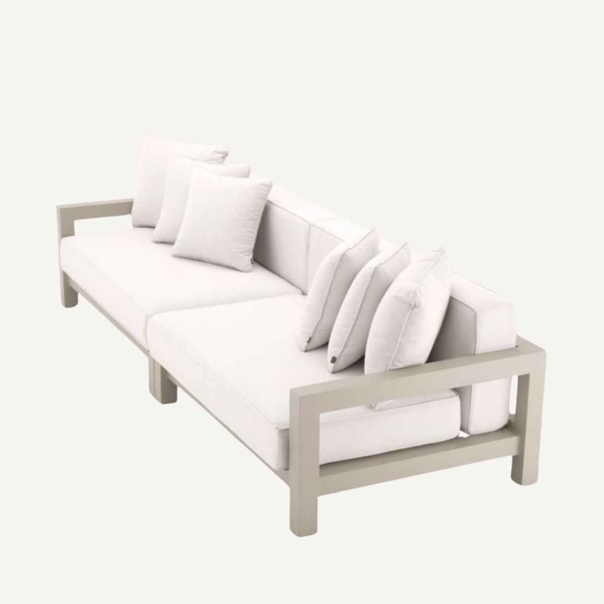 Canapé d'extérieur 3-4 places en métal sable | Eichholtz Cap-Antibes | REMO-HOME, mobilier et décoration d'intérieur