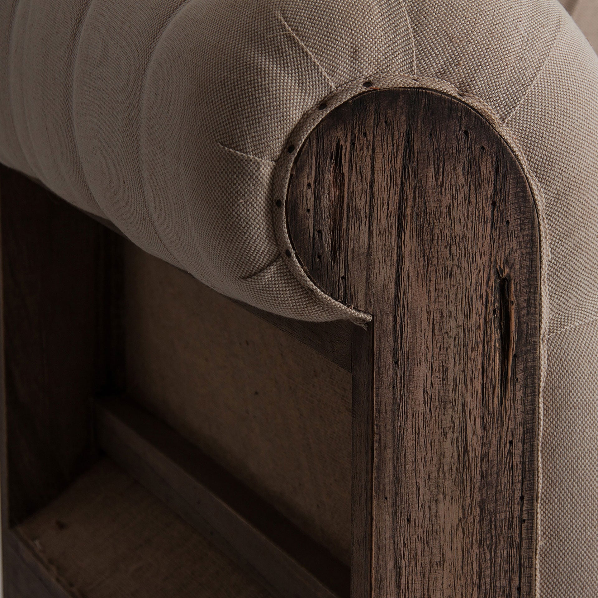 Canapé grand format bois tropical tissu beige | VICAL Gore | REMO-HOME, mobilier design et décoration d'intérieur